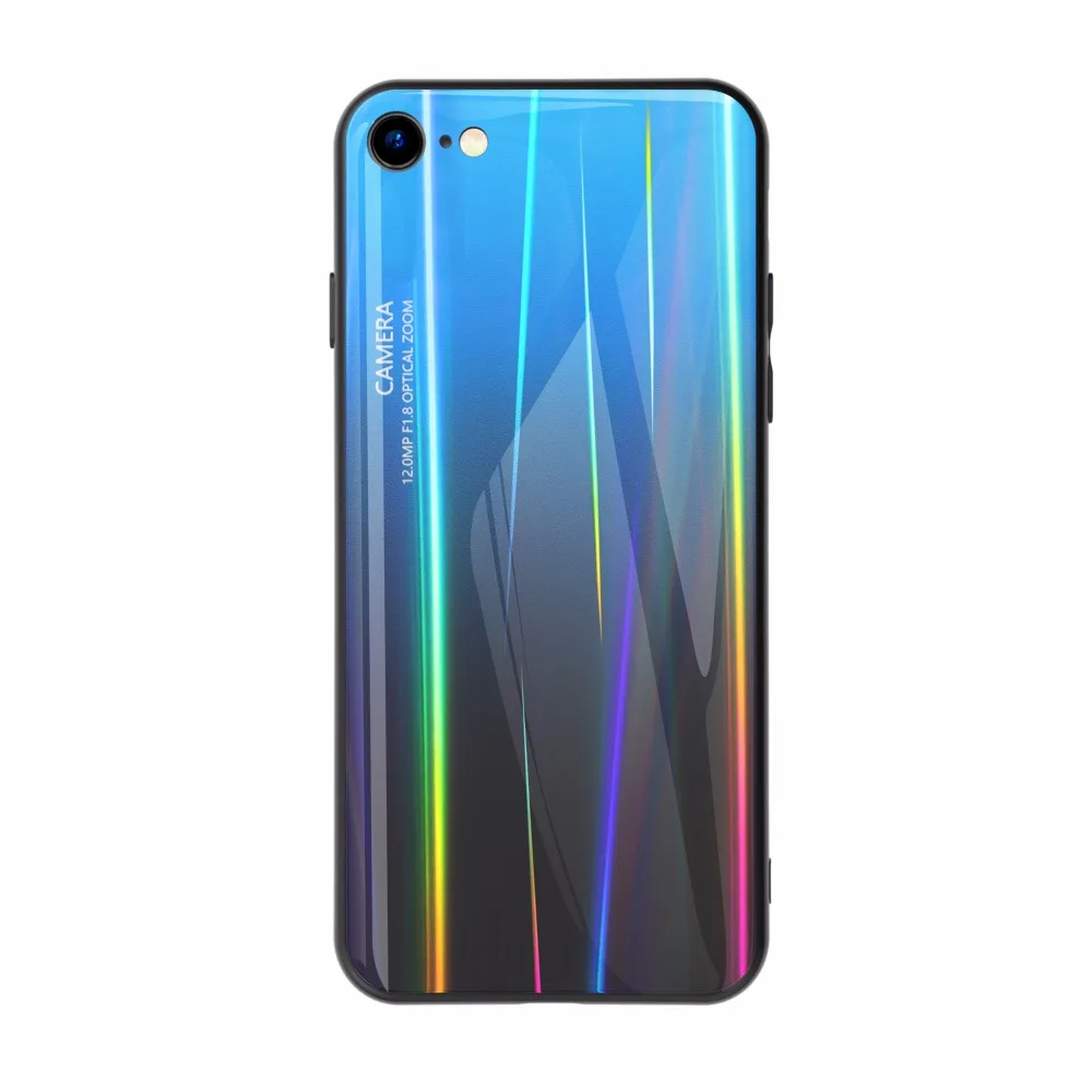 Лазерный чехол из закаленного стекла для телефона для samsung galaxy S8 S9 плюс S10 Note 8 9 10 Pro A10 A20 A30 A40 A50 A70 M10 Аврора чехол