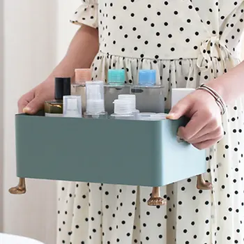 

Cosmetics Storage Basket Makeup Cosmetic Holder Jewellery Case Desk Storage Organizer Euc Storage Baskets Bathroom Accessories