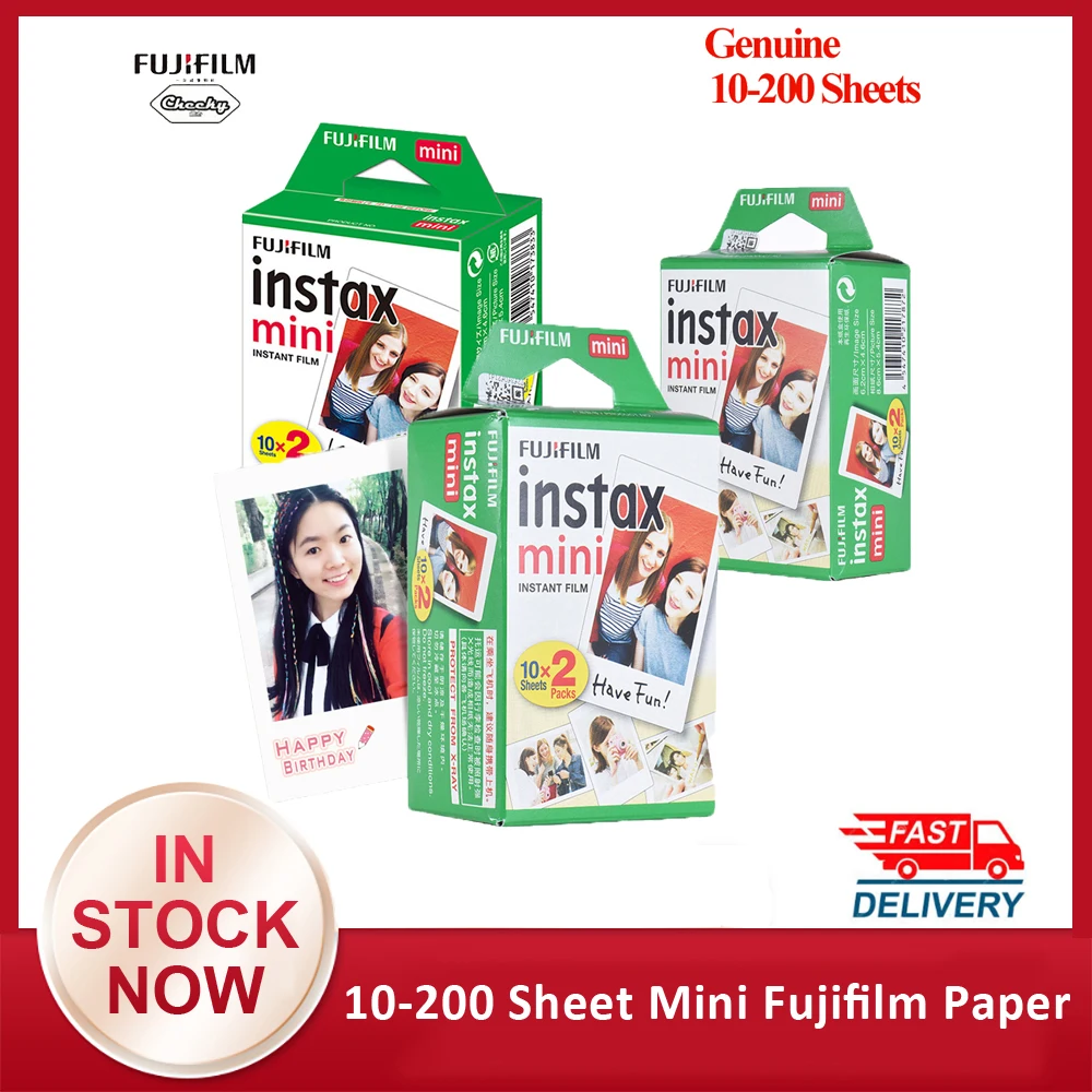 Пленка Fujifilm Instax Mini 8 9 10 200 листов Белая Мини Фотобумага для камеры 11 белая