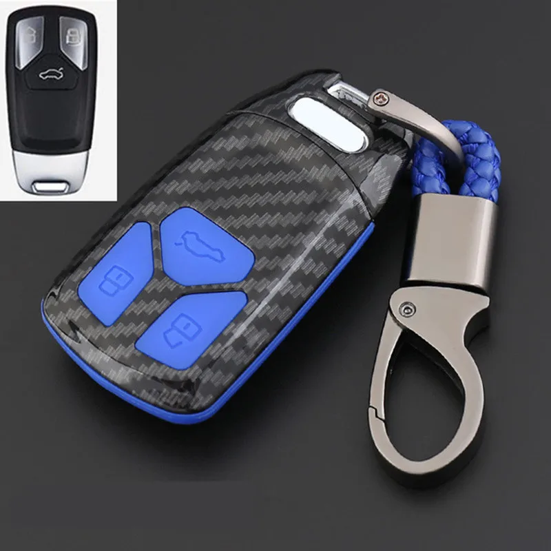 ABS-Carbon-Fiber-Shell-Silicone-Cover-Remote-Key-Holder-Fob-Case-KeyChain-For-Audi-A4-A5.jpg_640x640 (1)