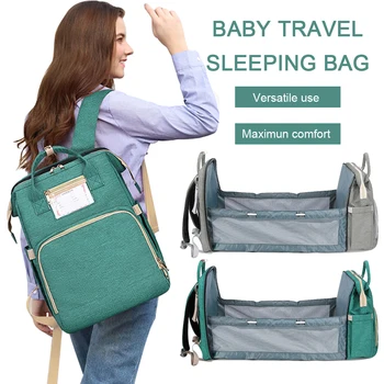

Portable Baby Travel Sleeping Bag Foldable Baby Bed Bag Newborn Travel Indoor Bed Diaper Bag Breathable Infant Diaper Backpack