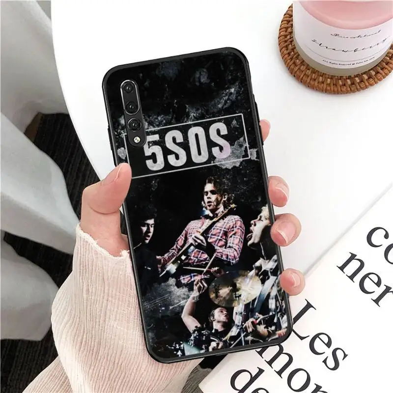 TOPLBPCS 5SOS мягкий черный чехол для телефона Huawei P20 lite P40 mate 10 20 pro P smart 2019 Y7 P30