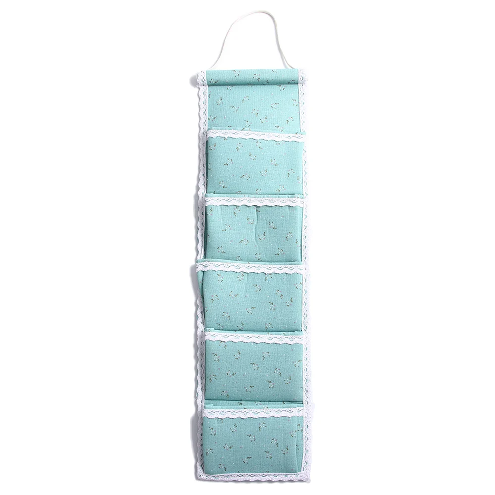 Прямоугольная горячая Распродажа, льняная хлопчатобумажная 5 карманная подвесная сумка для вещей, сумка для вещей, бюстгальтер с мусором, носки, гардероб, сумочка для хранения косметики