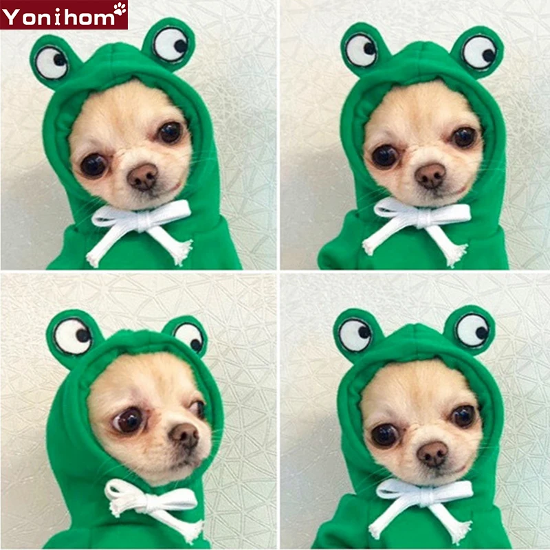 YiiJee Cane Gatto Felpa con Cappuccio Cappotto per Animali in Cotone Abbigliamento Tinta Unita per Cani di Piccola Taglia Cucciolo di Cane Teddy Poodle Chihuahua Come Immagine-3 S