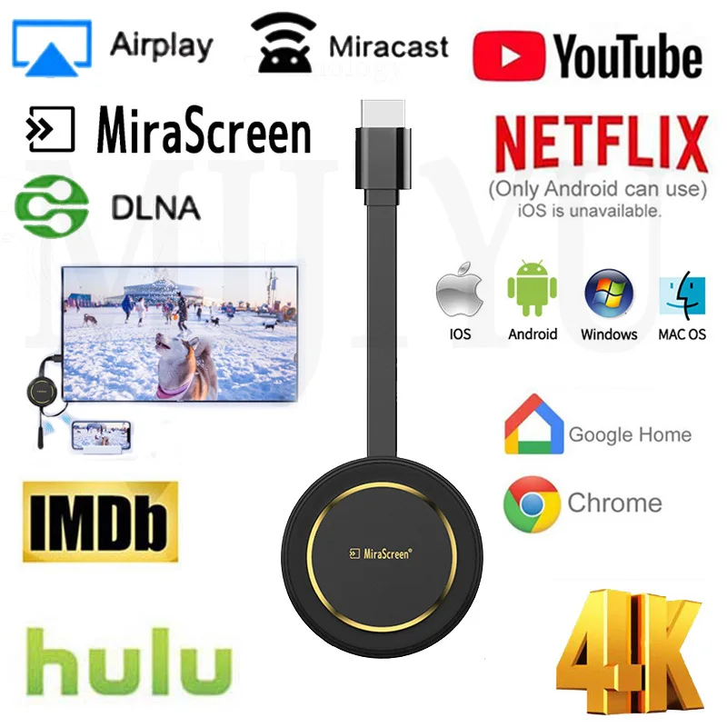 

G14 TV Stick 5G Wireless screen projector 4K Wireless WiFi Display Dongle Ezcast Airplay HDMI Google Chromecast cast for youtube