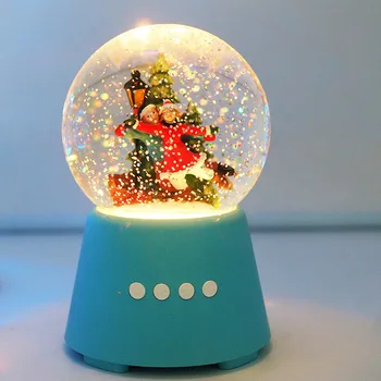 

Wireless Bluetooth Speaker Portable Card Audio Speaker Crystal Ball Ice World Bluetooth Wireless Speaker for Christmas Gift