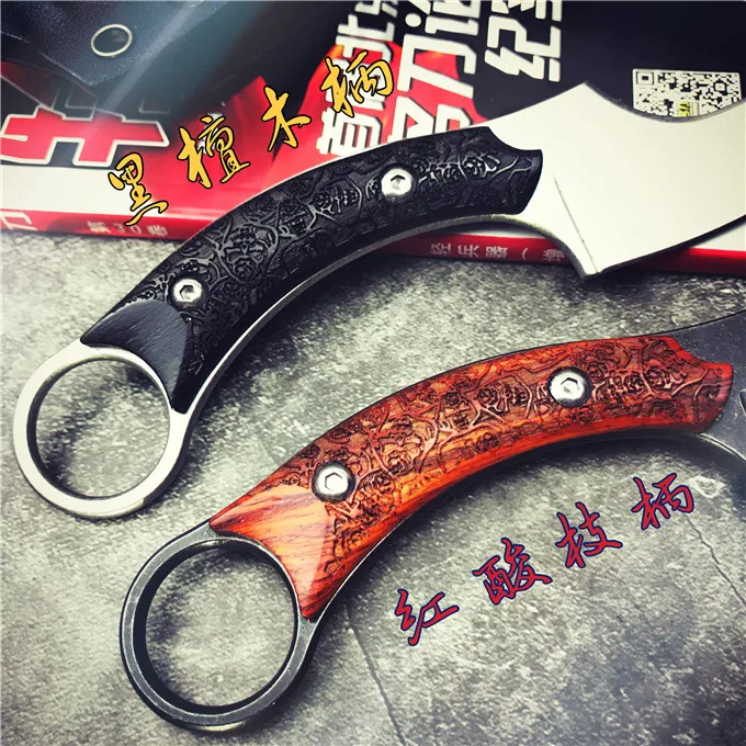 ToughKeng тактический нож Karambit с жестким антикоррозийным камнем, стальной нож для мытья, игрушки для игры на улице