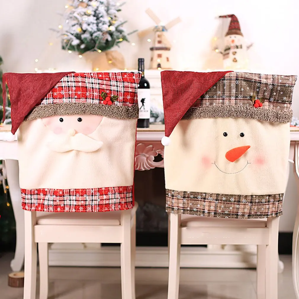 Chair Covers Kitchen Table Cover Christmas Chair Cover Holiday Party Decoration Home Creative Covers