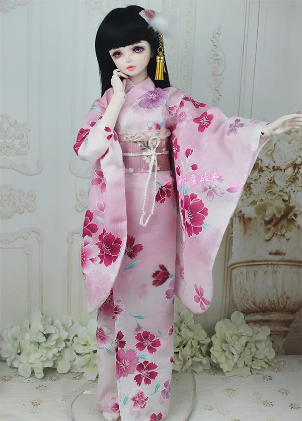 1/6 1/4 1/3 BJD аксессуары Кукла Одежда японская Сакура кимоно юката для BJD/SD, не включает в себя куклы, обувь, парик и другие E2499