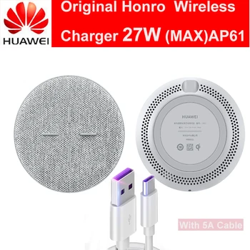 

HUAWEI HONOR SuperCharge Wireless Charger 27W AP61 CP61 Qi Standard TÜV for P40 Pro Mate 30 Pro V30 Pro 5G iPhone Samsung Mi