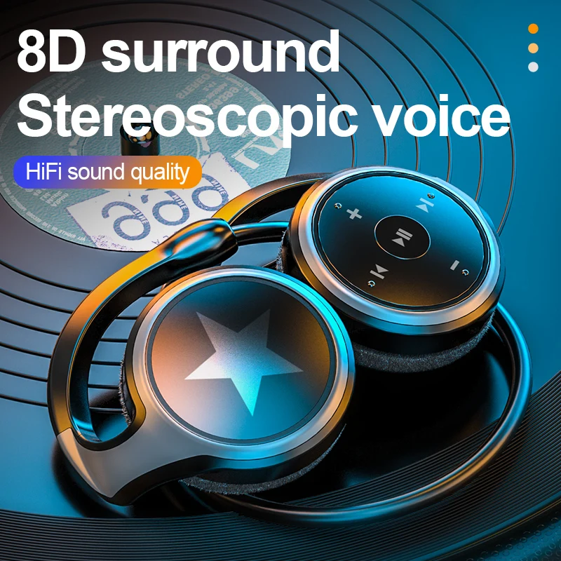 A23 Cuffie Bluetooth Lettore Mp3 Radio Fm 10H Auricolare Bluetooth Confortevole Auricolare Bluetooth Cuffie Wireless Con Microfono