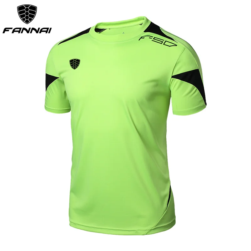 FANNAI Men Gym Shirt Running Shirts Quick Dry Fitness T-shirt Men's Tops Tees Clothing Short sleeve Jerseys Gym Sportswear