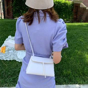 

Women PU Leather Shoulder Bag Solid Female Classic Texture Creative Design Chic Crossbody Messenger Satchel Pouch