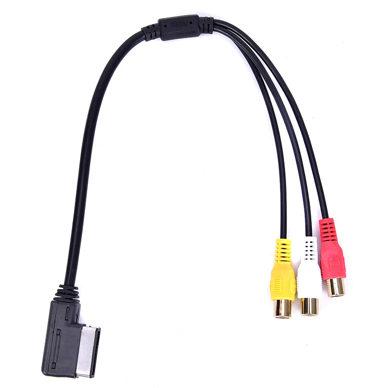 1 шт. для кабельного адаптера A3 A4 A6 A7 A8 Q5 Q7 R8 AMI MMI RCA 3RCA DVD видео аудио вход провода автомобильные аксессуары