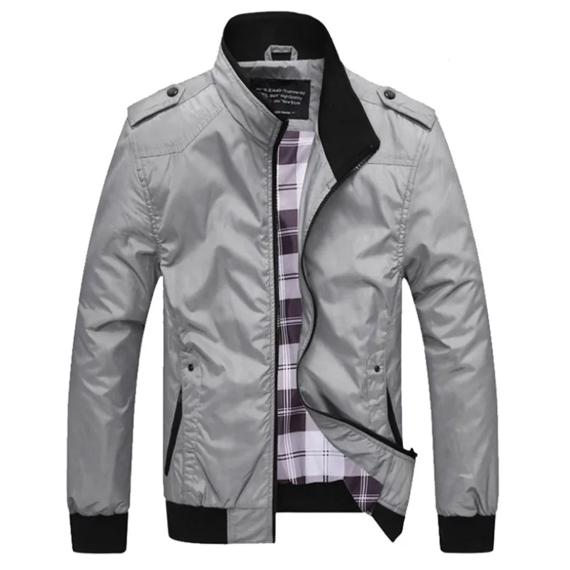 

Spring Autumn men's jacket new Cultivate one's morality short paragraph color matching collar jacket male baseball uniform M-3XL