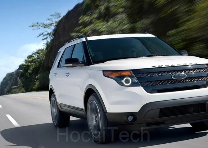 Для Ford Explorer 2011- ультра яркий SMD белый светодиодный ангельские глазки 2600LM 12V halo кольцевой комплект дневной ходовой светильник
