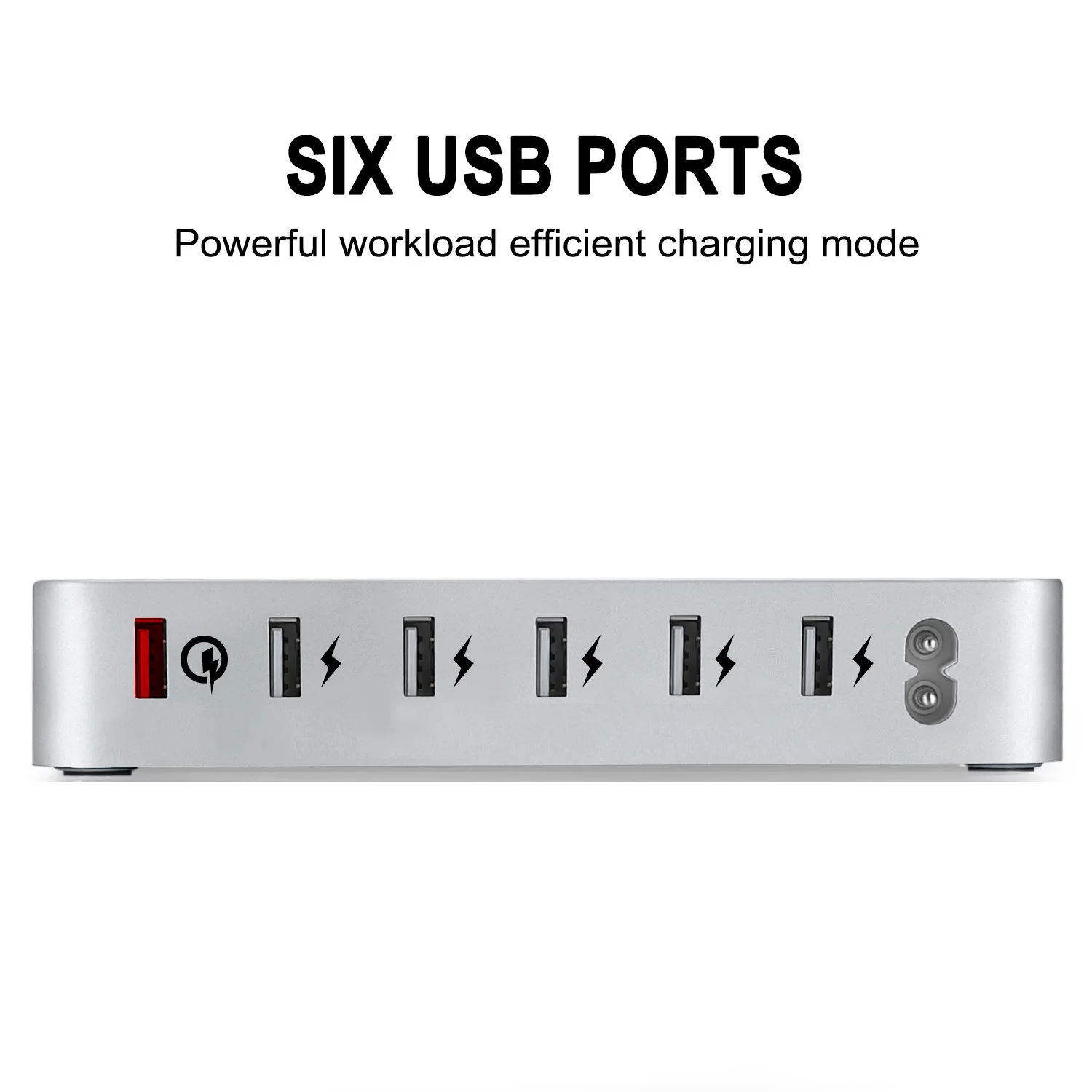 Многопортовое «QC3.0 Зарядное устройство USB для планшетов и телефонов общий Настольный зарядный кронштейн 6-порт интеллигентая(ый) USB кабель для зарядки