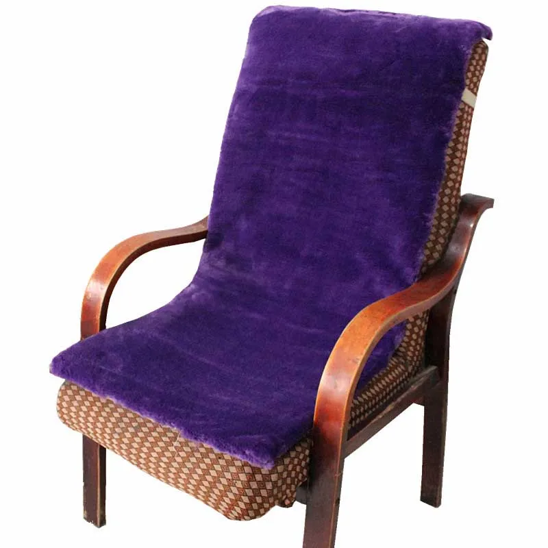 purple Домашний короткий плюшевый имитирующий шерстяной Диван Декоративные подушки плюш Подушка для офиса компьютерное кресло подушки сиденья сиамские - Цвет: purple