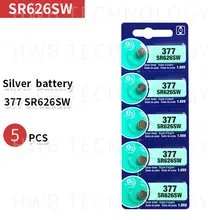 5X длительный 377 SR626SW SR626 AG4 часы батарея ButtoLatest оксид серебра часы батарея для часов