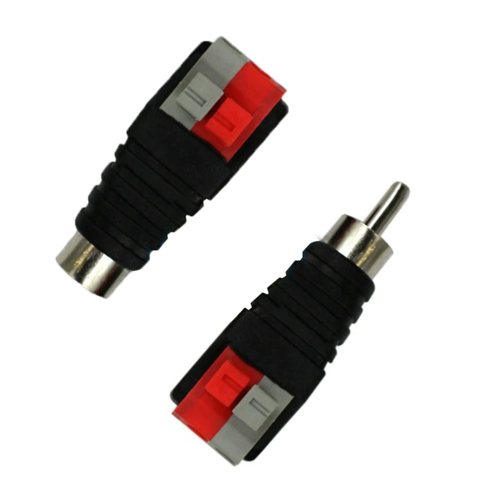 

2 Pcs Speaker Wire Cable to Audio Male RCA Connector Adapter Jack Plug Terminal
