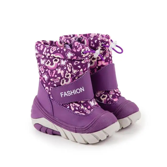 Aliament Botas de nieve para niños, Color púrpura, talla 19| | - AliExpress