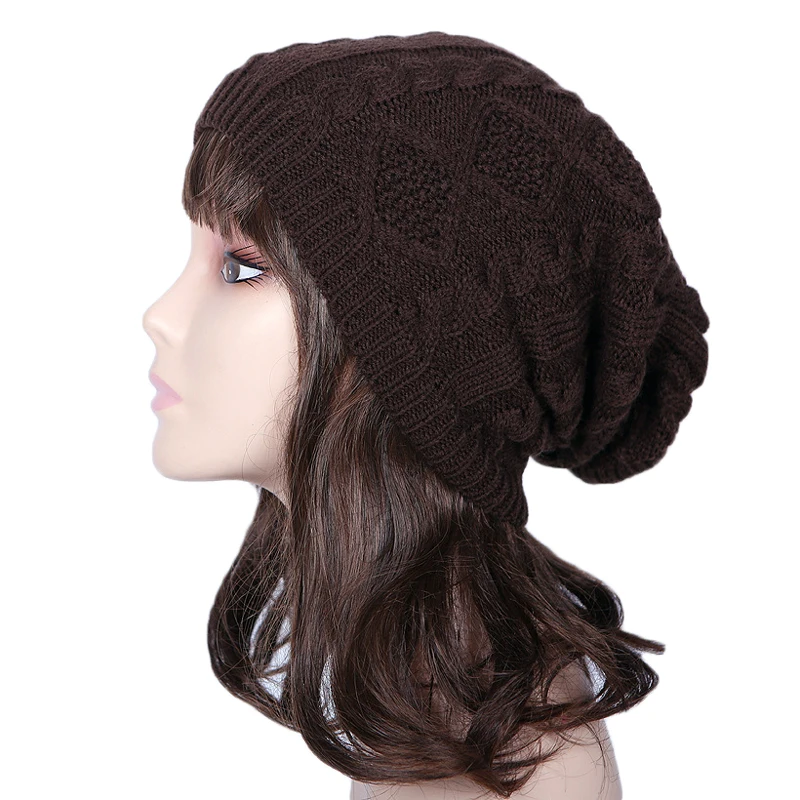 style 3 Женская шапка s, осенняя Женская шерстяная вязаная шапка, теплая шапка, унисекс, модная повседневная одноцветная женская шапка, вязаная шапка-носок, шапка - Цвет: style 3