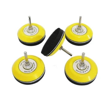 

3 Inch (75mm) Hook and Loop Sanding Pad for Sanding Discs with 1/4 inch Shank Drill Attachment and Buffering(5 Packs)