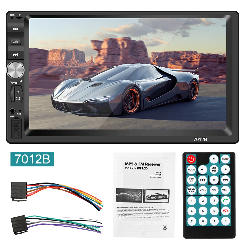 TM Lling Double DIN,7 In-Dash Touchscreen Stereo with Bluetooth Car Stereo/MP3 MP4 MP5 Audio Video Player/Steering Wheel Control/FM/AM/RDS Tuner and HD Radio,Black TM Lling Double DIN,7 In-Dash Touchscreen Stereo with Bluetooth Car Stereo/MP3 MP4 MP5 Audio Video Player/Steering Wheel Control/FM/AM/RDS Tuner and HD Radio,Black