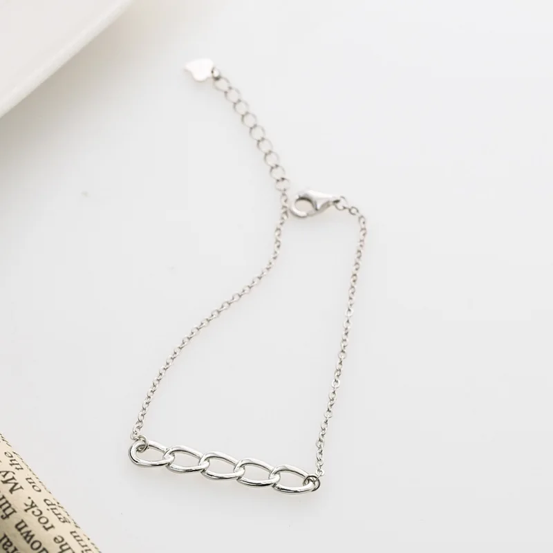 Day South Korea Silver-plated Rings Bracelets Women's Sweet Simple Versitile Fashion Students Fresh Cool Accessories Anti-Allerg