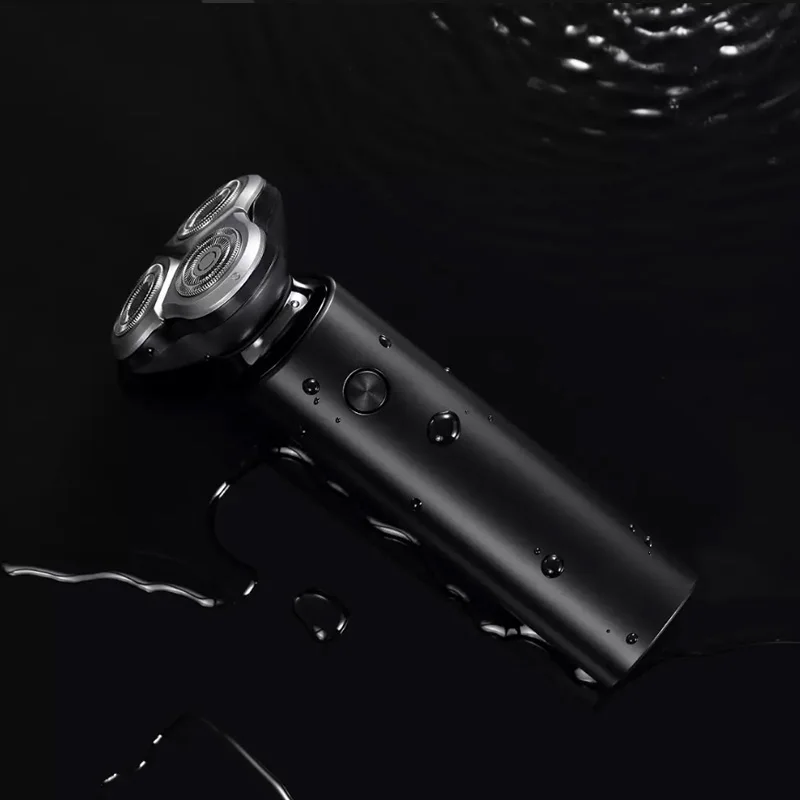 Xiaomi Mijia электробритва S500 IPX7 Водонепроницаемая Мужская бритва триммер для бороды 3 головки сухой влажный Двойной Клинок удобная очистка светодиодный дисплей