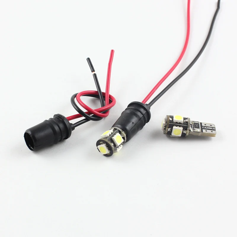 Rockeybright 2-4 шт. T10 W5W светодиодный держатель лампы Кабель-розетка T10 194 светодиодный интерьерная Лампа адаптер разъем провода жгут разъем
