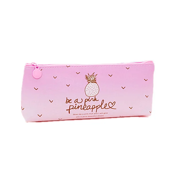 pineapple 1 PURDORED, 1 шт., косметичка С КАКТУСОМ, женская косметичка с ананасом, дорожная сумка с принтом в виде листьев, Студенческая пенал, косметичка, Органайзер - Цвет: pineapple 1