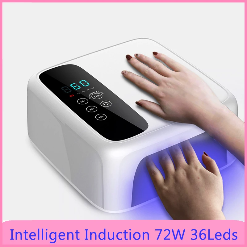 

72W Powerful UV Lamp 36LEDs Auto Sensor UV LED Lamp Timer And Smart Sensor Nail Dryer For All Kinds of Gel