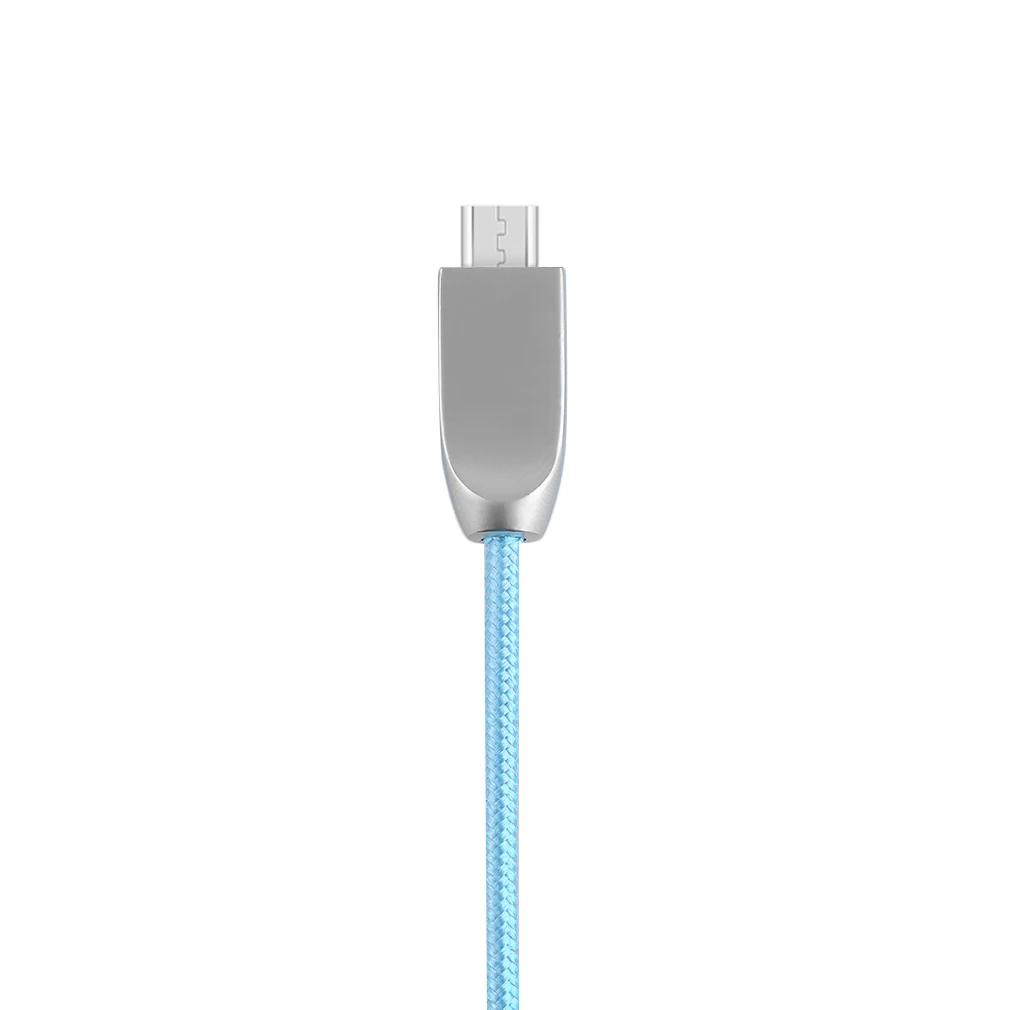 1 м Micro USB кабель из цинкового сплава нейлоновый для передачи данных плетеный