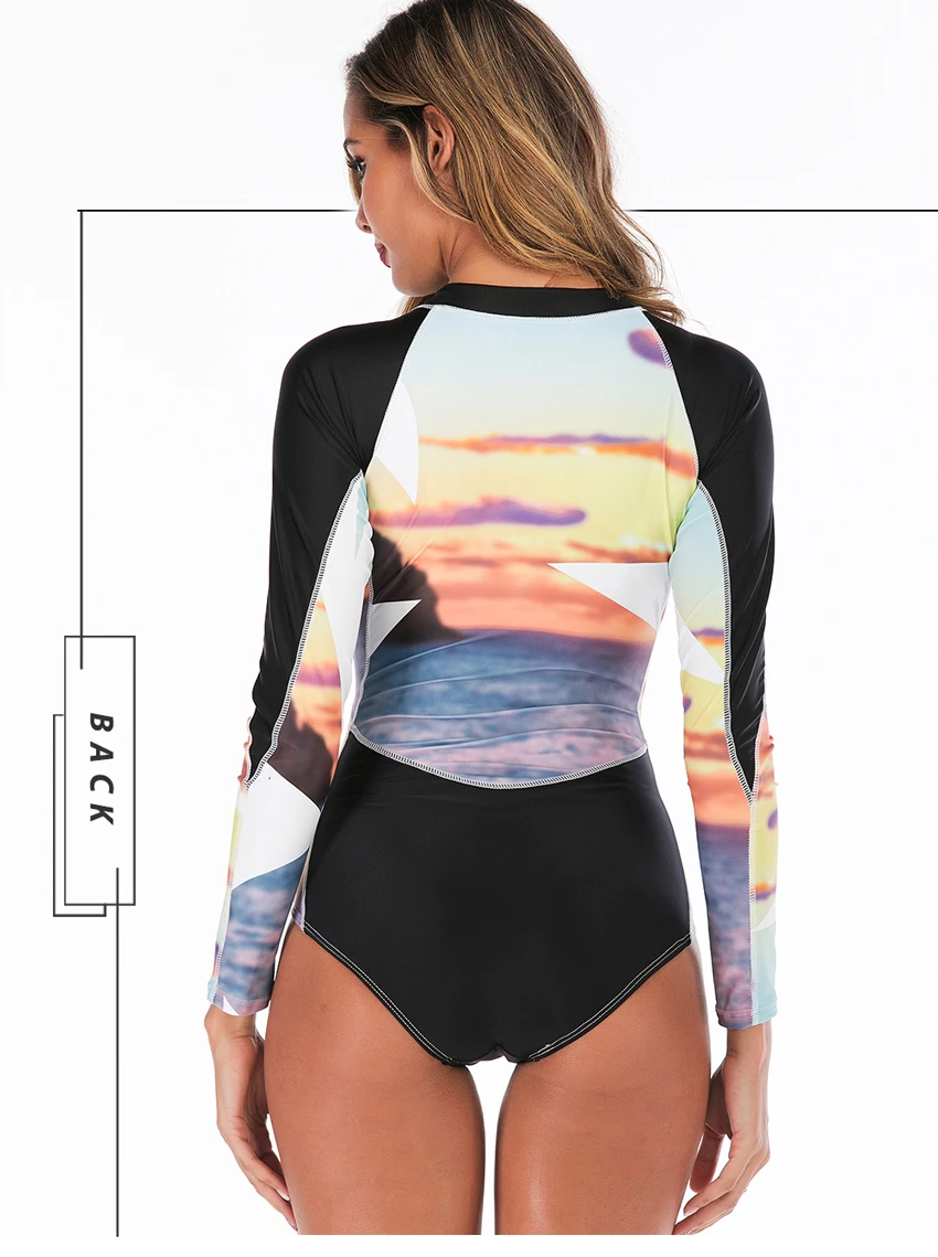 Один Купальник sexi One swimwear купальный костюм для женщин Rashguard женский купальный костюм с длинным рукавом Солнцезащитный купальный костюм для