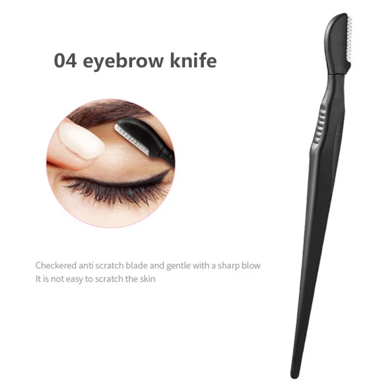 5pcs Eyebrow Trimming Tool Set Eyelash Comb Eyebrow Shaping Cutter Eyebrow Clip Eyebrow Scraping Kit
