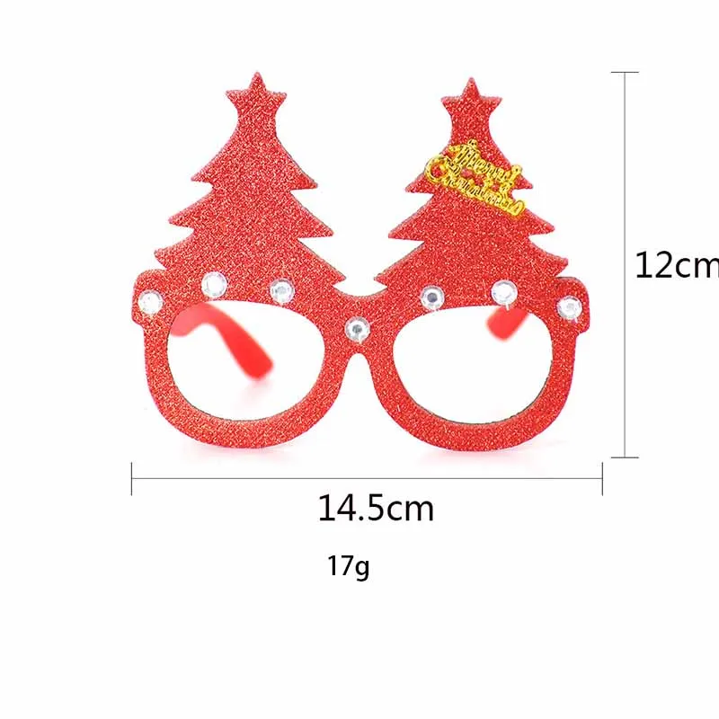 New Year Glasses Gifts Merry Christmas Eve Decorations Party For Home Ornaments Decor Xmas Tree Santa Claus Deer Snowman