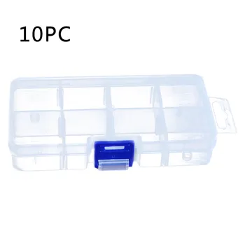

10 Pcs Compartments Clear Plastic Storage Box Jewelry Bead Screw Organizer Container Storing Plastic Box Storage Supplies