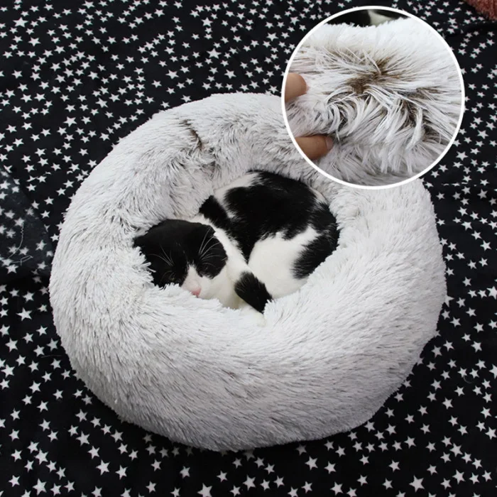 Pet плюшевый пончик Cuddler кошки кровать теплый мягкий утолщенный усиленный коврик для собак и щенков Подушка HYD88