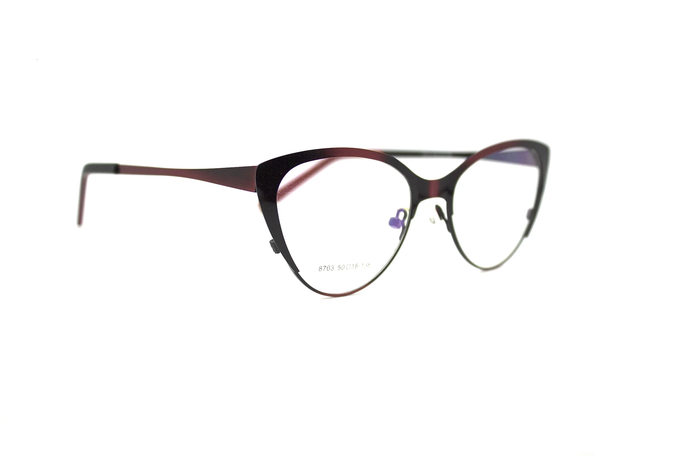 Black Red LuckTime модные женские очки из сплава, оправа кошачьи глаза, очки для близорукости, оправа для женщин Lucky Time, оправы для очков по рецепту#8703 - Цвет оправы: Black Red