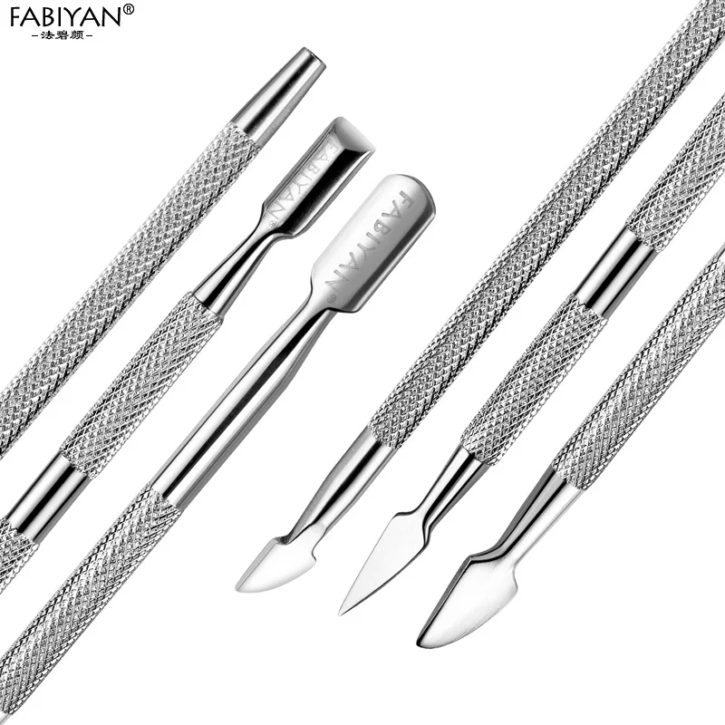 3 шт./компл. из нержавеющей стали двойной конец Hangnail палочки для отодвигания кутикулы мертвой кожи очиститель палец для дизайна ногтей маникюр уход педикюр инструменты