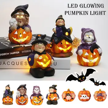 

Lantern Halloween LED Night Light Witch Lamp Romantic Electronic Best Gift Home Creative Battery Flickering Pumpkin Light