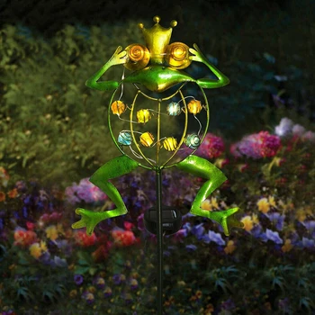 

Solar Powered Ground Frog Shape Decorative Waterproof IP44 Lawn Spike LED Garden Light Walkway Patio Outdoor Landscape Yard Path