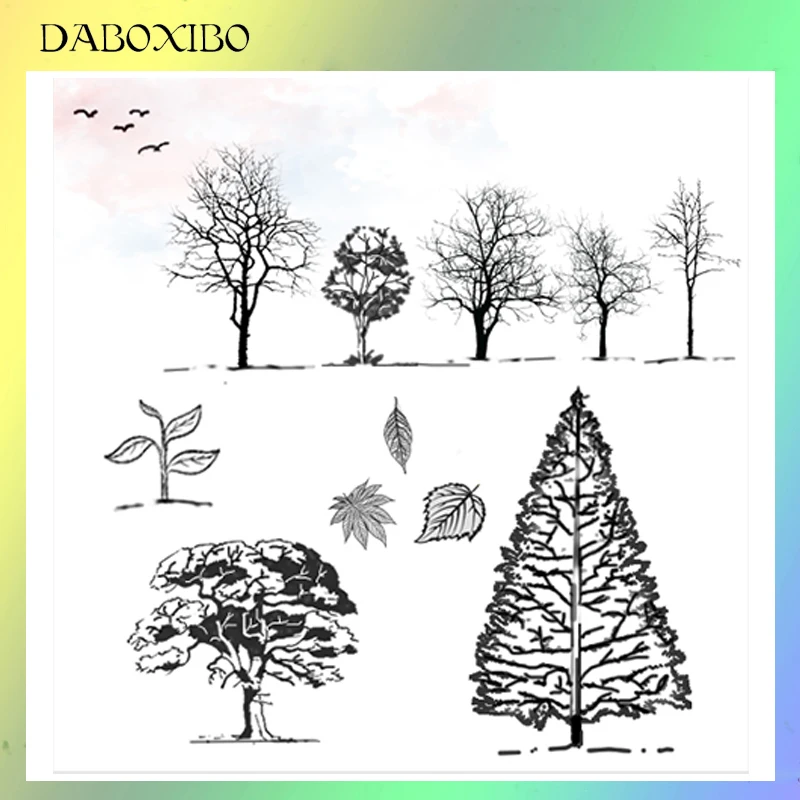 

DABOXIBO Winter Is Here Clear Stamps For DIY Scrapbooking/Card Making/Photo Album Silicone Decorative Crafts13X13