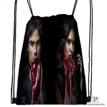 Пользовательские the_vampire_diaries_ походная сумка на шнурке милый рюкзак для детей(черная спинка) 31x40 см#2018611-2(22