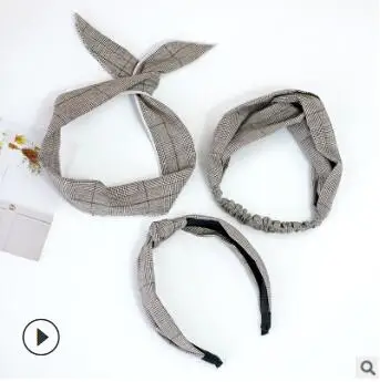 Multi 60 шт./Партия DIY Простые мульти ткани британская сетка крест головная лента эластичность широкая повязка на голову Инструменты для укладки волос аксессуар HA1283 - Цвет: Multi
