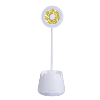 

Three in One USB Led Eye Protection Lamp,Fan with Pen Holder