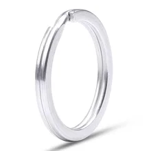 304 реальные Нержавеющая сталь кольцо для ключей плоское кольцо DIY, иных металлических аксессуаров диаметр 1,6/1,8/2,0 мм цепочка для ключей брелок для ключей,, 10 шт