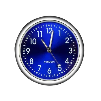 

Styling Portable Interior Auto Mini Self Adhesive Round Practical Stick On Luminous Decoration Car Clock Accurate Analog