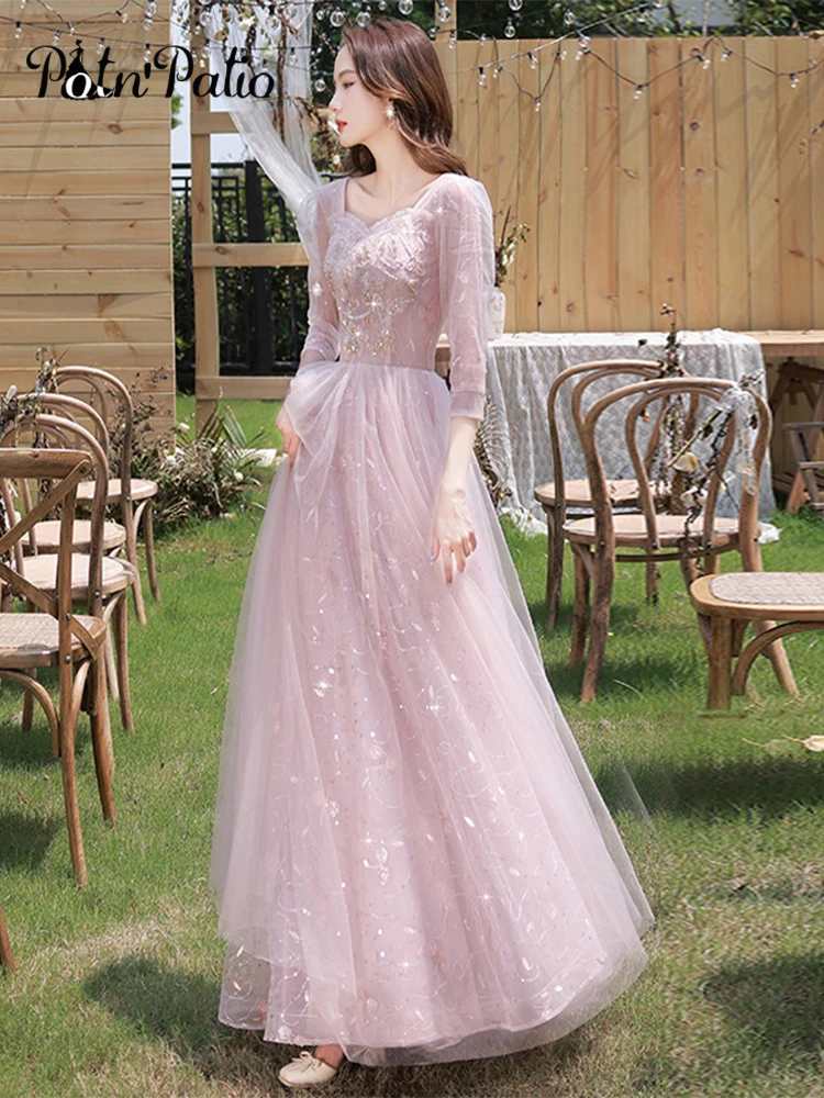 Shop Pink Glitter Foil Tiered Gathers Dress Wedding Wear Party Wear Online  at Best Price | Cbazaar
